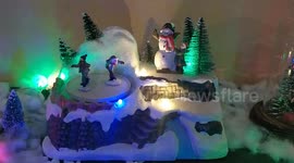 Christmas music box playing. With the Christmas holidays approaching, many Italian families begin to decorate their homes.