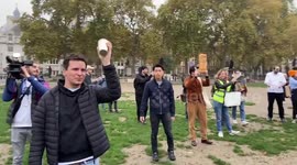 Save the hospitality industry rally at Parliament Square