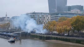 A 62-round gun salute at the Tower of London marks King Charles III's 74th birthday
