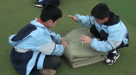 Pupils Take Part In A Quilt-making Competition in Lianyungang, China