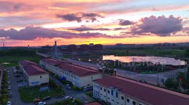 Drone Footage Of A Small Town In Zhangjiakou, China