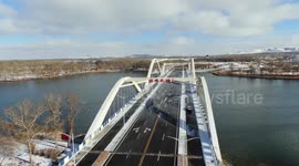 Hulu River Wetlands After Snow In Zhangjiakou, China