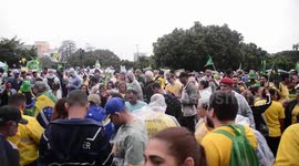 Bolsonarista demonstrators protest calling for Military Intervention in Brazil
