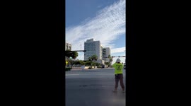 Deauville Hotel, the historic Miami Beach site, imploded during Sunday morning blast