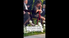Bride surprises parents by walking down the aisle to their wedding song hits 6.7 million views on TikTok