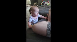 Baby girl's 'death stare' is nothing (& EVERYTHING) to laugh about