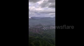 The Rainbow Scenery of the Langshan Mountain in Shaoyang, China