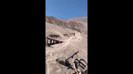 Daring Mountain Biker girl eats dirt after failed attempt at ramp jump