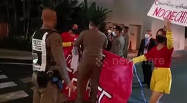 Protests against 'rogue state' China attending APEC meeting in Thailand