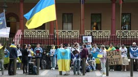 Russia is a terrorist state rally, Sydney, Australia