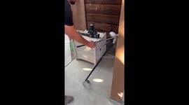 Smartly catching a rattlesnake using a snake-catching stick