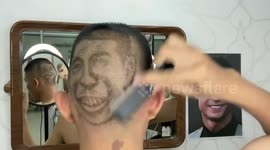Christiano Ronaldo super-fan shaves star's face into the back of his head