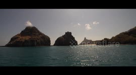 View from the two brothes rock formations on Fernando de Noronha