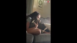 Dog's desire to be loved by his favorite girl seems limitless!