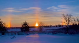 Did not expect to catch this video this morning of an awesome Sundog in the early morning sky in northern Minnesota