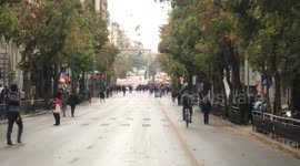 Demonstration to commemorate student uprising in Athens, Greece