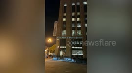 Angry messages beamed onto Twitter HQ amid Elon Musk employee cull