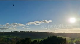 Sunshine over the Golden ball in November in high wycombe Buckinghamshire
