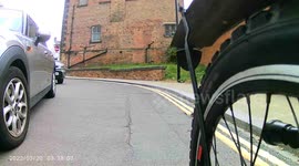 rear cam on a ebike going through ripon northyorkshire on local roads