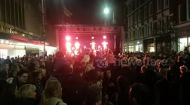 Huge crowd turns out for London's King's Road Christmas light switch-on and firework display