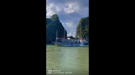 Cruise ships in Halong Bay Vietnam