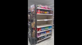 Empty egg shelves in London's supermarket as UK experiences acute shortage