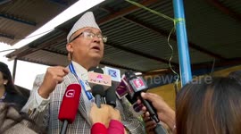 Nepal's Chief Election Commissioner casts votes in Bhaktapur for regional and national parliaments