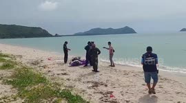 Mystery dead tourist washes up on Thai 'Sin City' beach with rock strapped to back