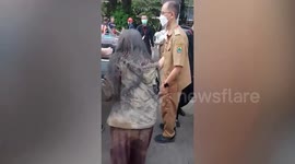 Injured Indonesia earthquake victims receive treatment at hospital