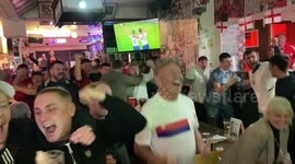 Fans go wild as England team score their first goal against Iran in World Cup