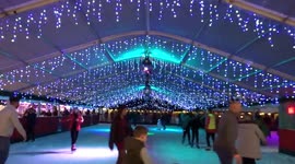 Windsor on Ice sparkles with lights in historic Alexandra Gardens