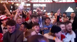 Absolute pandemonium in London as England fans celebrate victory over Iran