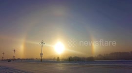 Incredible sundog phenomenon spotted in northern China