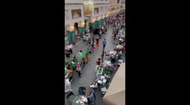 Saudi Arabian fans celebrate a historic win over tournament favourites Argentina