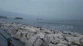 Bad weather in Naples, Italy