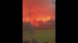 It's lit! Check out this unbelievable, fiery football atmosphere in Sarajevo