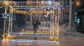 Christmas Decorations in the Eden centre in High Wycombe Buckinghamshire town