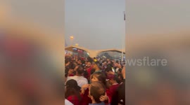 Qatar World Cup chaos as fans surge into holding area before kick-off