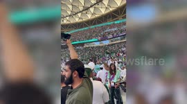 Saudi Arabia fans celebrate during shock World Cup win over Argentina
