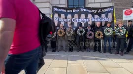 Protest against loan charge legislation held in Westminster