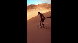 Chilean athlete descends down 1 one world's largest dunes