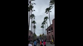 Universal Studios with hurricaine alert in Florida cause Nicole storm
