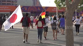 German and Japanese fans flocked to the Khalifa International Stadium in Doha