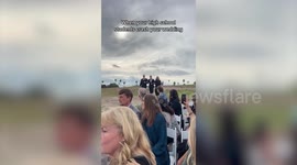 A group of high school students surprised their teacher - by crashing his wedding