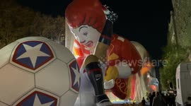 New York: Spectators gather at balloon inflation event ahead of Macy’s Thanksgiving Day Parade