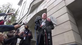 Mick Lynch makes statement outside Department for Transport