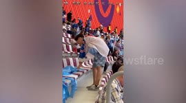 World Cup: Japanese fans distribute environmentally friendly bags before match with Germany