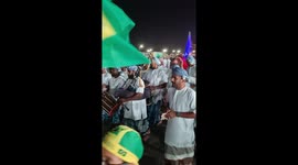 Qatar and Oman fishermen celebrating the 2022 World Cup during events in Katara, Doha
