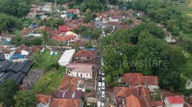Drone footage shows aftermath of deadly earhtquake in Cianjur, Indonesia