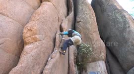 Man in his 70s makes extreme descents on cliffs and crevice
